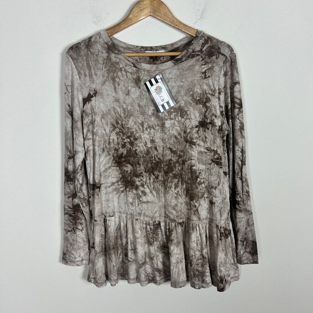 2/$30 Veveret Peplum Top S NWT